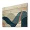 Designart - Abstract Geometric Landscape With Hills - Modern Print on Natural Pine Wood